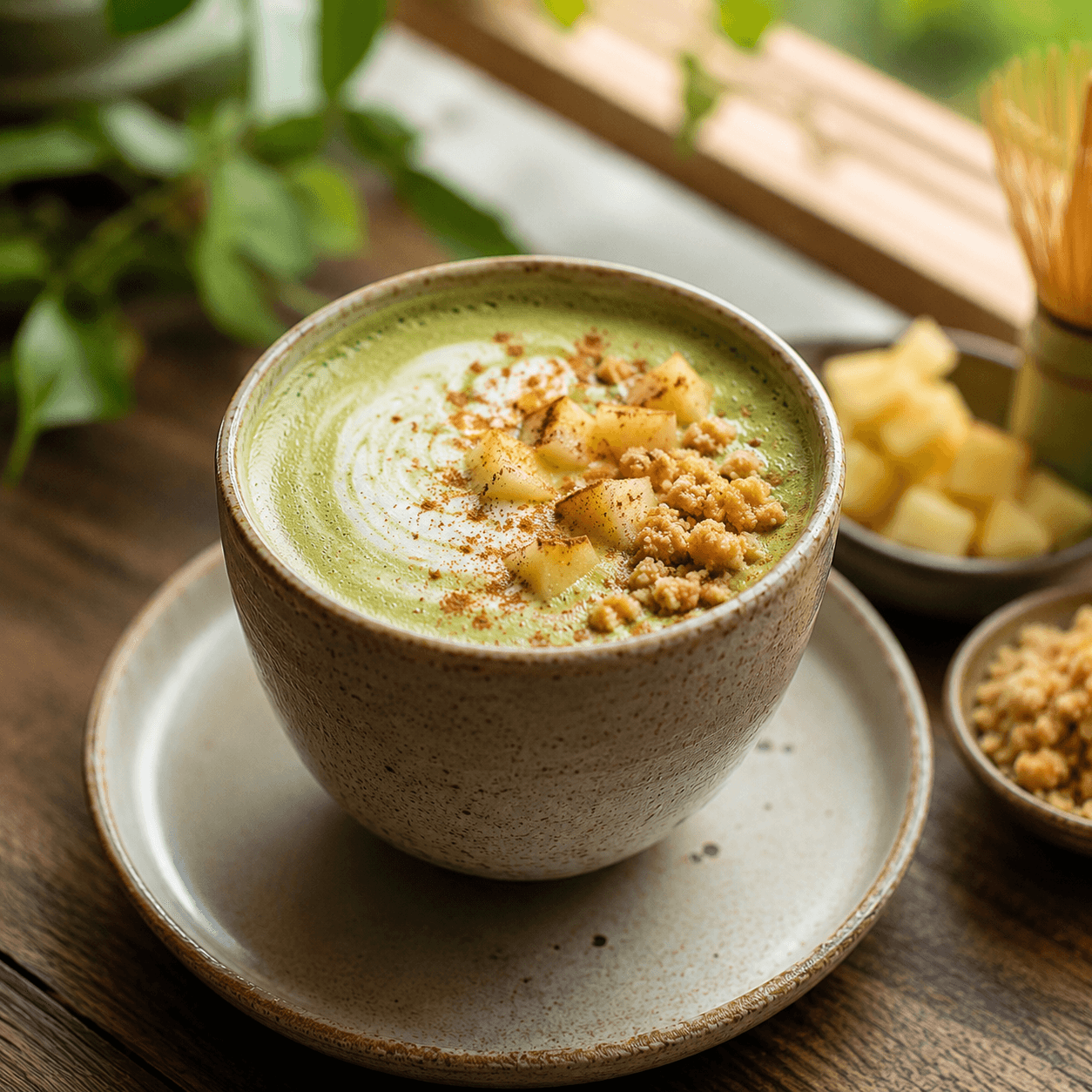 Apple Crumble Matcha at USCO Cafe in Shahpur Jat