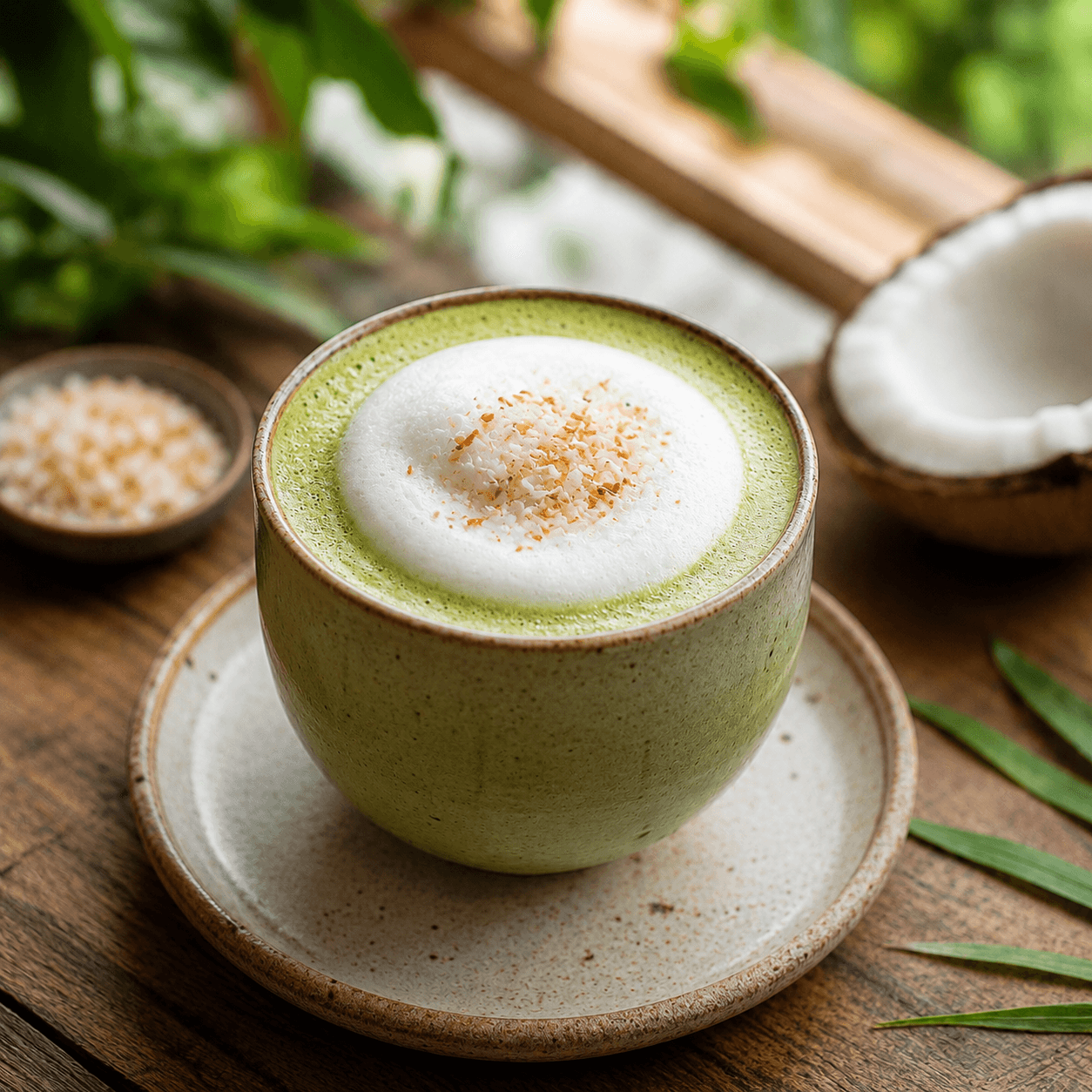 Coconut Cloud Matcha at USCO Cafe in Shahpur Jat