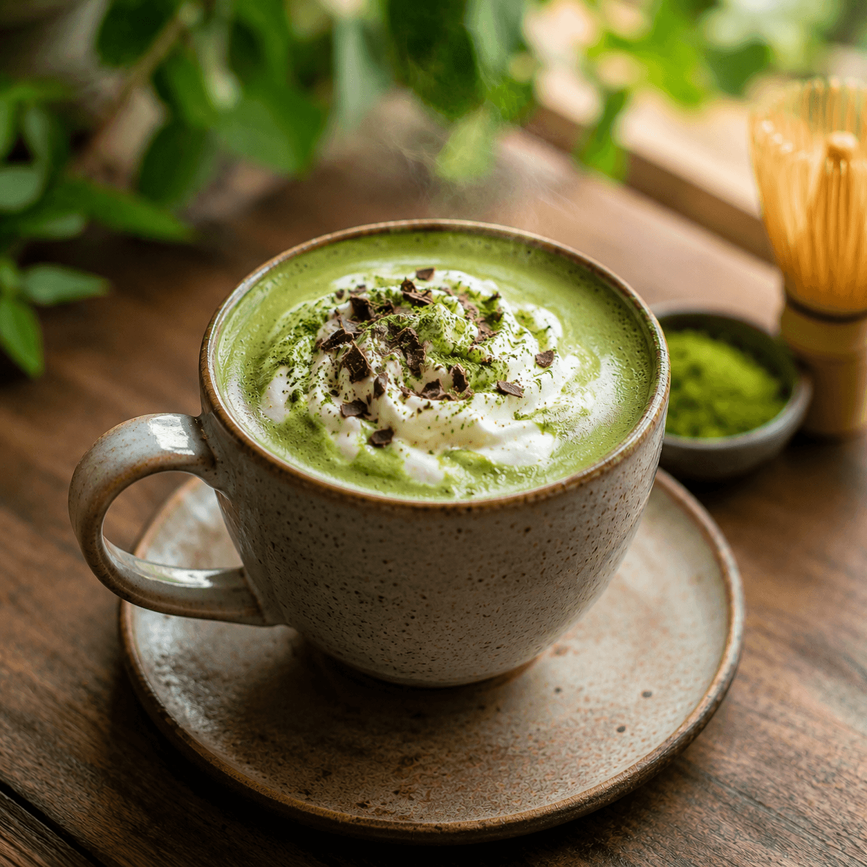 Matcha Hot Chocolate at USCO Cafe in Shahpur Jat