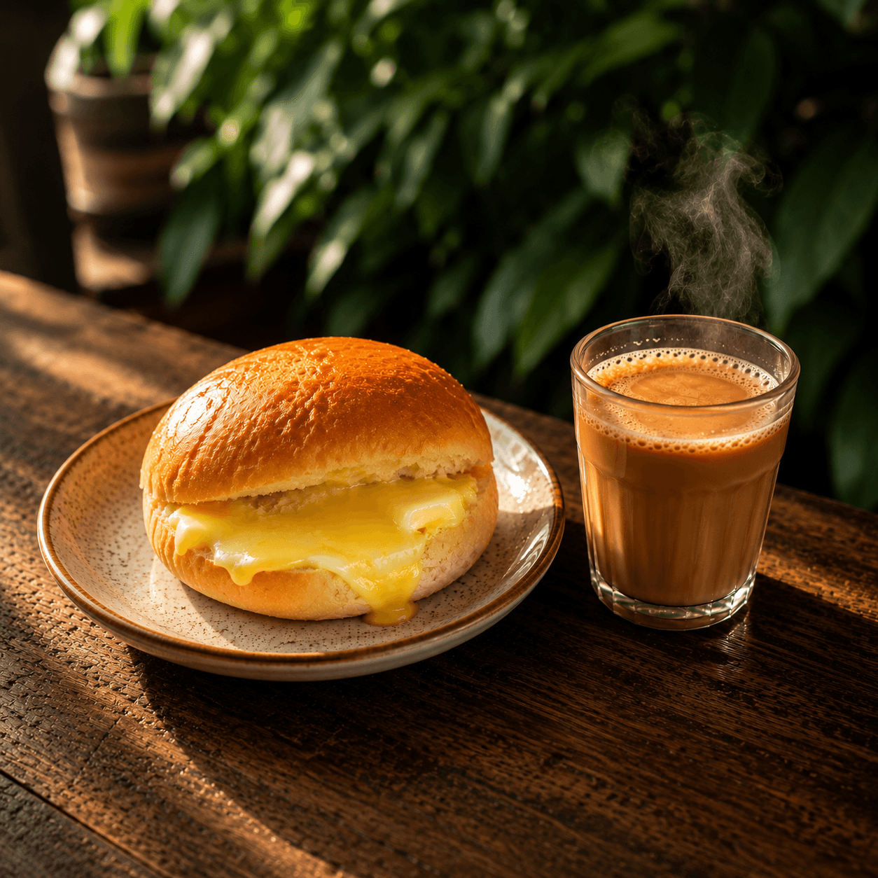 Bun Maska + Cutting Chai at USCO Cafe in Shahpur Jat
