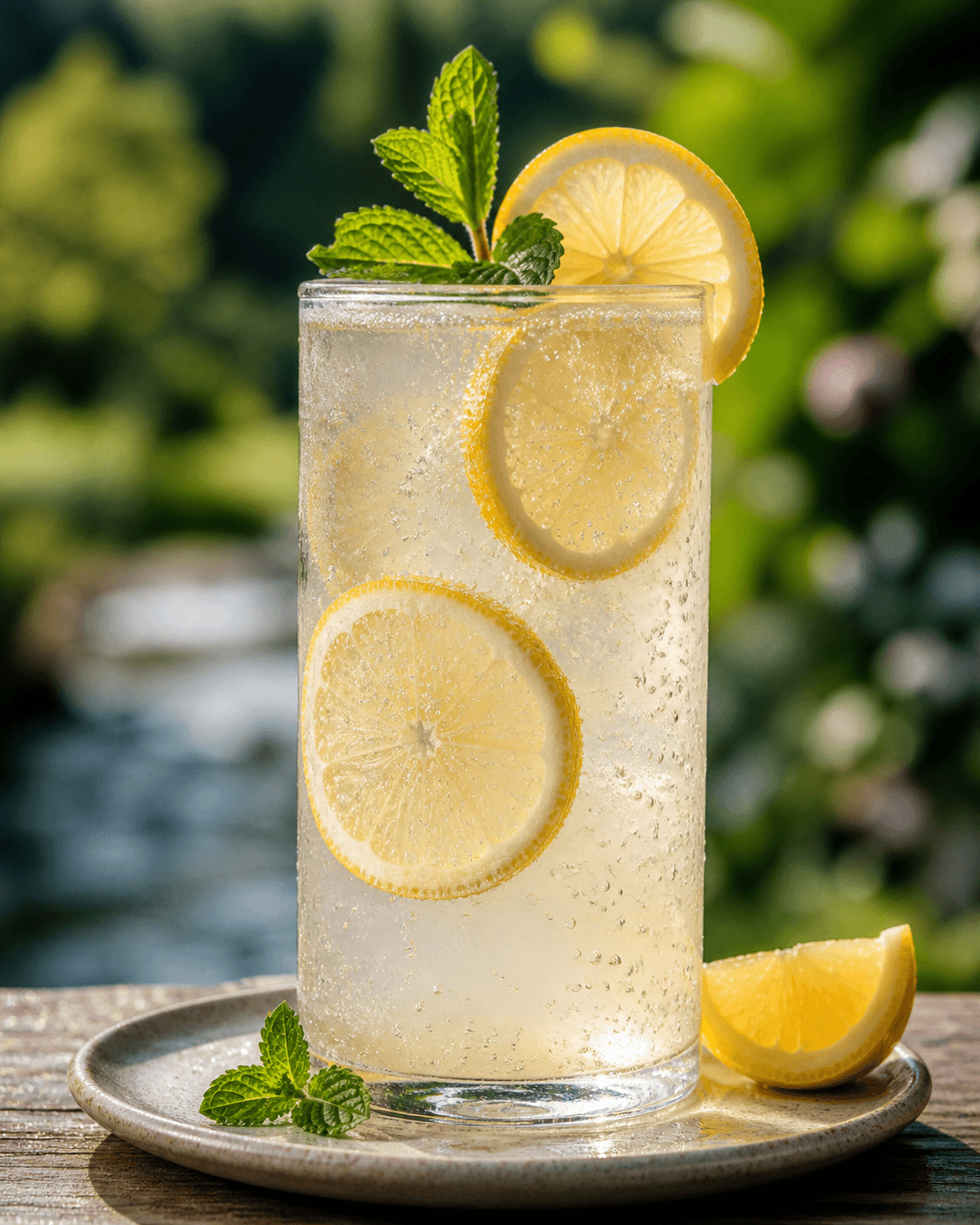 Fresh Lemonade Water or Soda